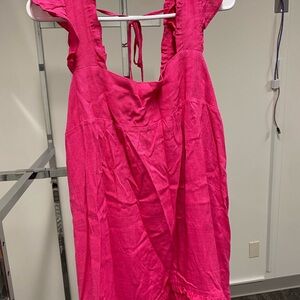 Elegant Pink Midi Dress